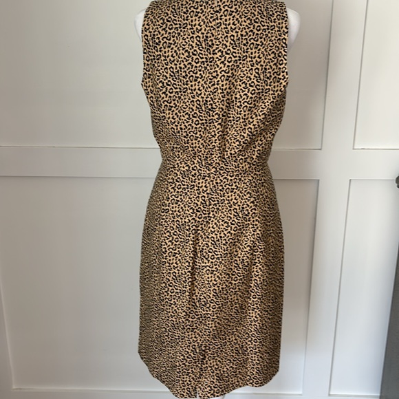 J. Crew size 6 animal print sleeveless dress in excellent condition. - Picture 4 of 7
